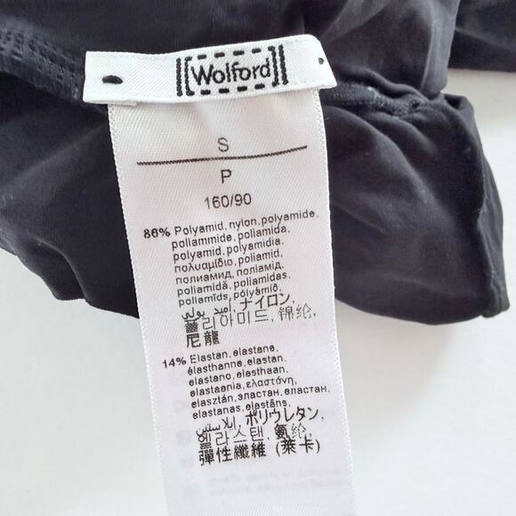 Wolford Semi-Sheer Long Sleeve Turtleneck Black Top Small Club Dance Sexy - Picture 4 of 5